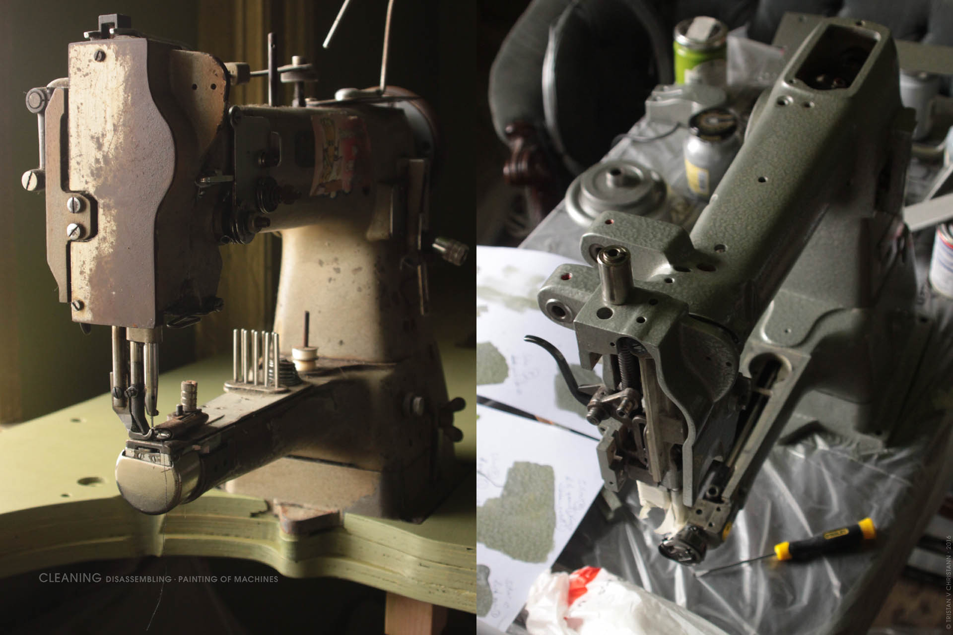 Inspection of the Weapons, Sewing Machine PFAFF 335, Cleaning, Disassembling, Painting